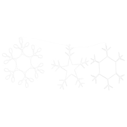 Christmas Snowflake with 252 LEDs Warm White 45 x 38 cm PVC