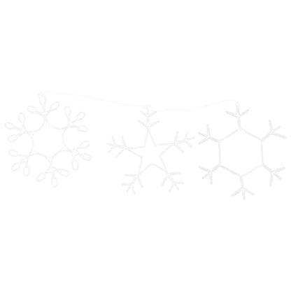 Christmas Snowflake with 252 LEDs Warm White 45 x 38 cm PVC