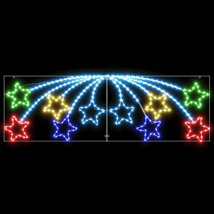 Christmas Star with 432 LEDs Multicolour 180 x 57 cm PVC