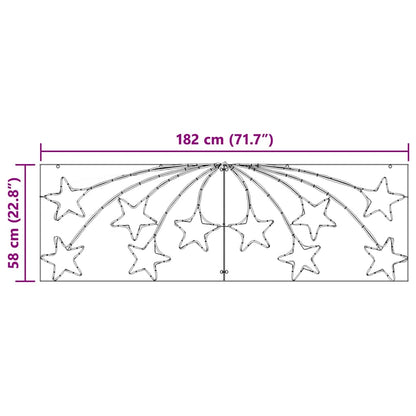 Christmas Star with 432 LEDs Multicolour 180 x 57 cm PVC