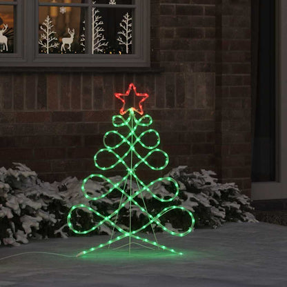 Christmas Tree Shape Light Multicolour 80 x 56 cm PVC