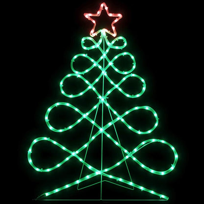 Christmas Tree Shape Light Multicolour 80 x 56 cm PVC