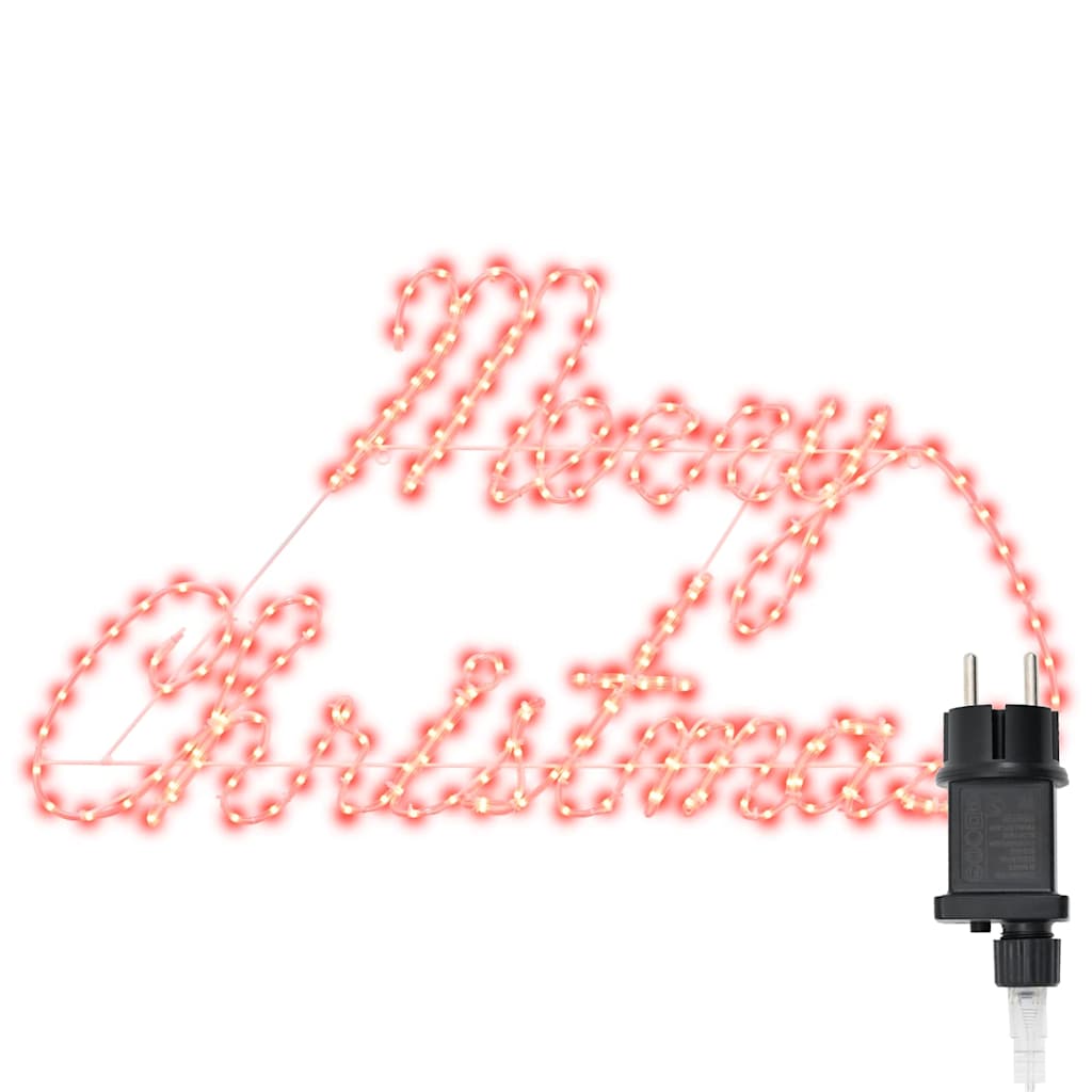Christmas Sign with 216 LEDs Red 99 x 55 x 13 cm Iron