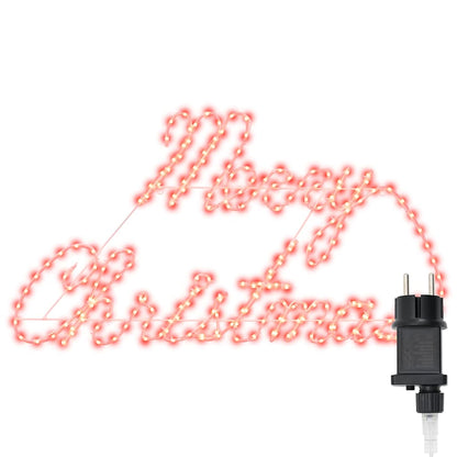 Christmas Sign with 216 LEDs Red 99 x 55 x 13 cm Iron