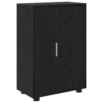 4 Piece TV Cabinet Set Wall-mounted Black oak Engineered wood