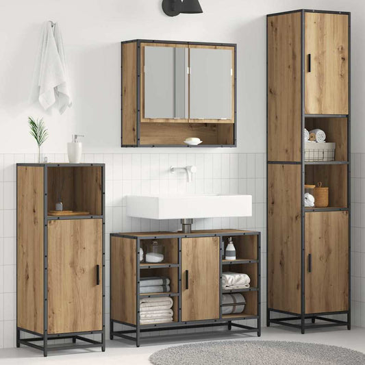 Bathroom Cabinet with Shelf Artisan oak 35 x 37.5 x 188.5 cm
