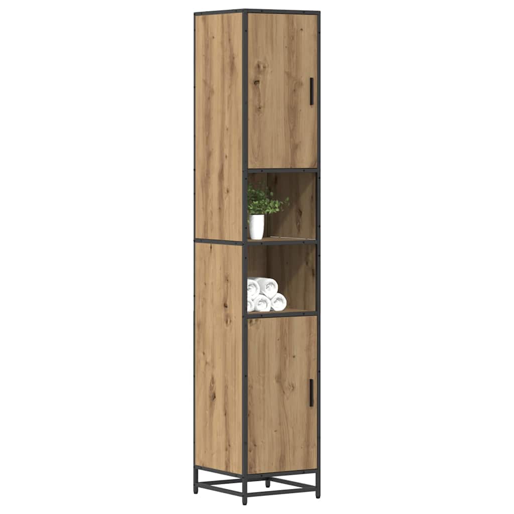Bathroom Cabinet with Shelf Artisan oak 35 x 37.5 x 188.5 cm