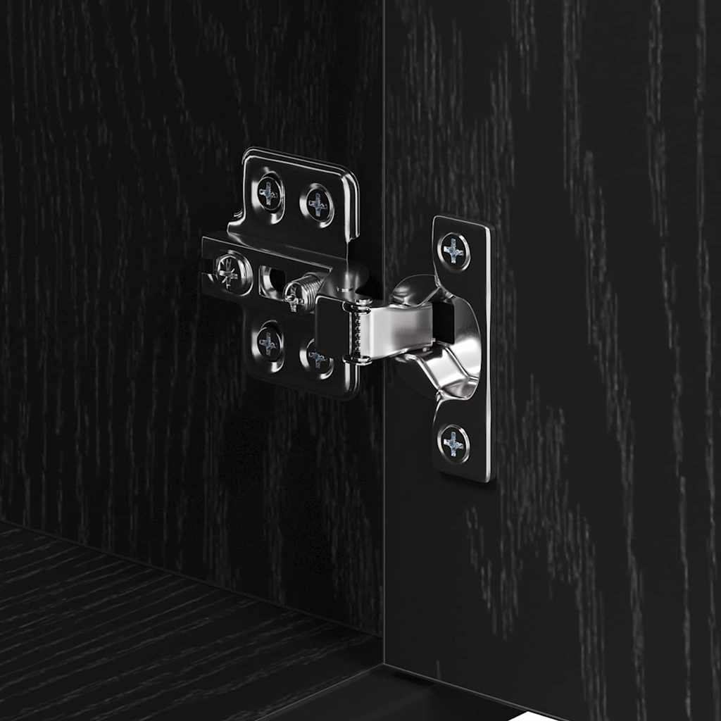 Bathroom Cabinet Black oak 35 x 37.5 x 188.5 cm Engineered wood