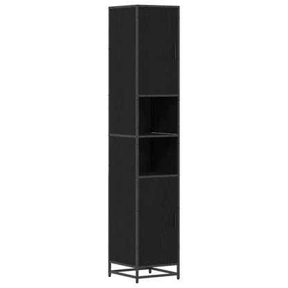 Bathroom Cabinet Black oak 35 x 37.5 x 188.5 cm Engineered wood
