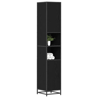 Bathroom Cabinet Black oak 35 x 37.5 x 188.5 cm Engineered wood