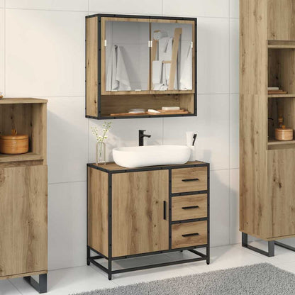 Bathroom Furniture Set 2 pcs Artisan oak 65 x 33 x 60 cm