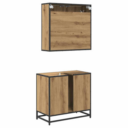 Bathroom Furniture Set 2 pcs Artisan oak 65 x 33 x 60 cm