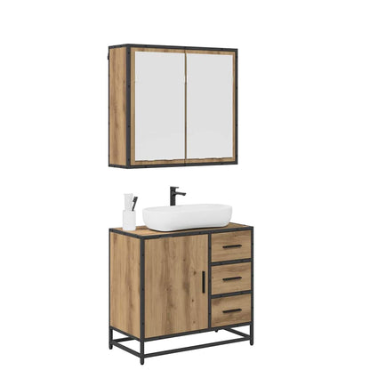 Bathroom Furniture Set 2 pcs Artisan oak 65 x 33 x 60 cm