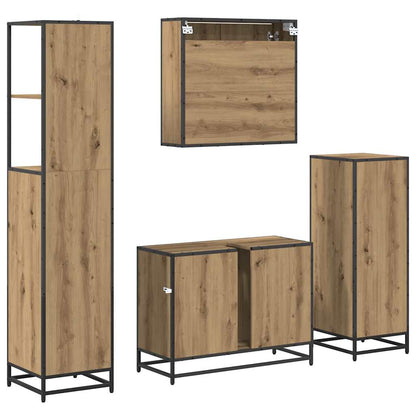 Bathroom Furniture Set 4 pcs Artisan Oak Engineered Wood