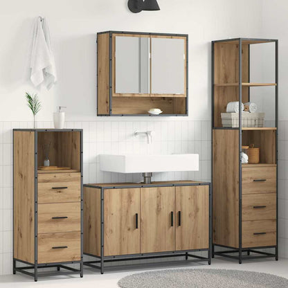 Bathroom Furniture Set 4 pcs Artisan Oak Engineered Wood