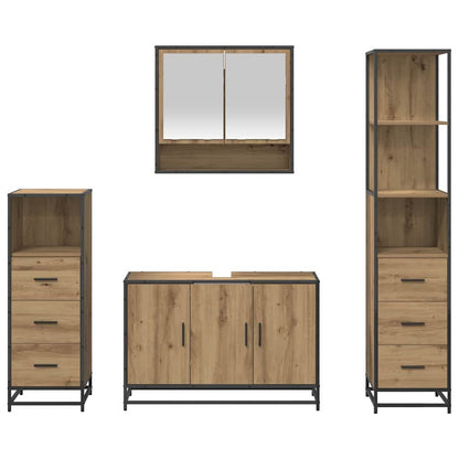 Bathroom Furniture Set 4 pcs Artisan Oak Engineered Wood