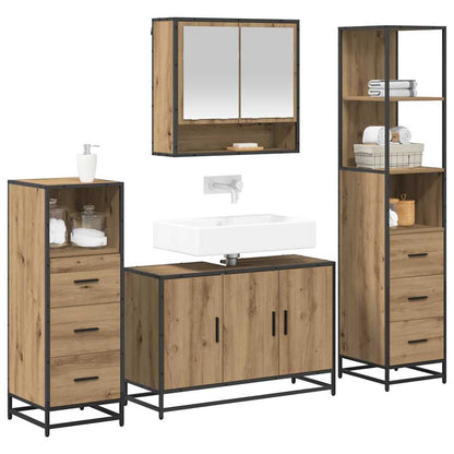 Bathroom Furniture Set 4 pcs Artisan Oak Engineered Wood