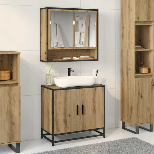 Bathroom Furniture Set 2 pcs Artisan Oak Engineered Wood