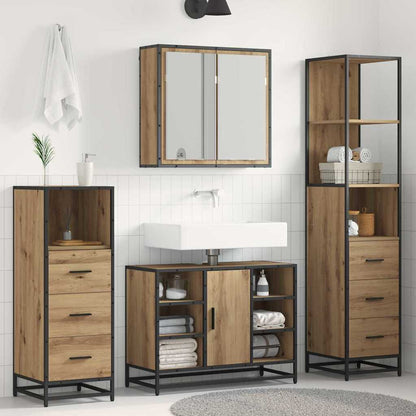 Bathroom Furniture Set 4 pcs Artisan Oak Engineered Wood