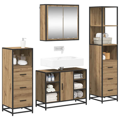 Bathroom Furniture Set 4 pcs Artisan Oak Engineered Wood