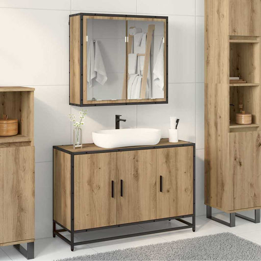 Bathroom Furniture Set 2 pcs Artisan Oak Engineered Wood