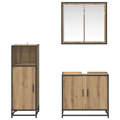 Bathroom Furniture Set 3 pcs Artisan oak Engineered wood