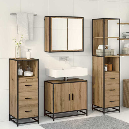 Bathroom Furniture Set 4 pcs Artisan Oak Engineered Wood