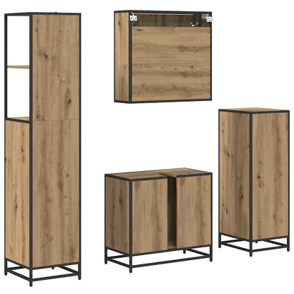 Bathroom Furniture Set 4 pcs Artisan Oak Engineered Wood