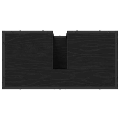 Bathroom Furniture Set 4 pcs Black Oak Engineered Wood