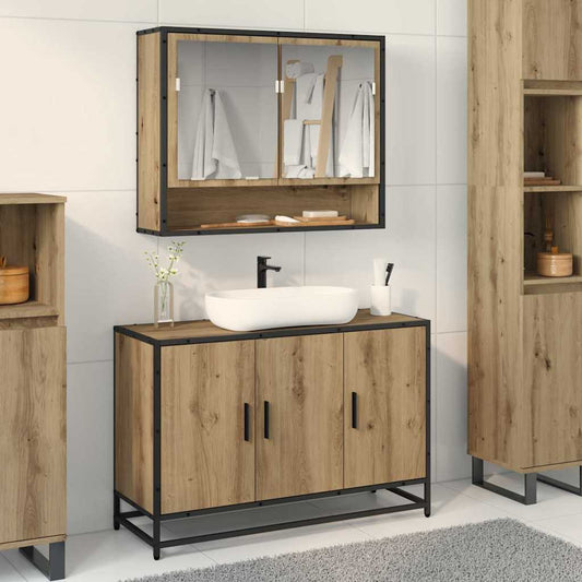 Bathroom Furniture Set 2 pcs Artisan Oak Engineered Wood