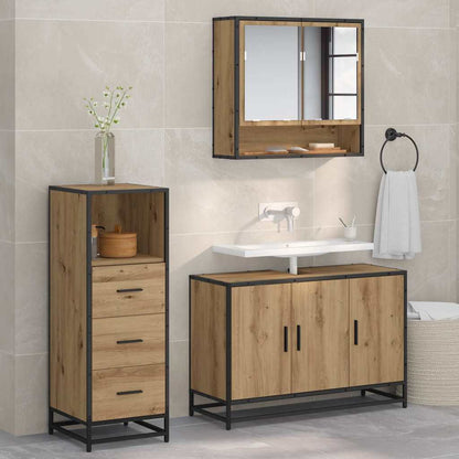 Bathroom Furniture Set 3 pcs Artisan oak Engineered wood