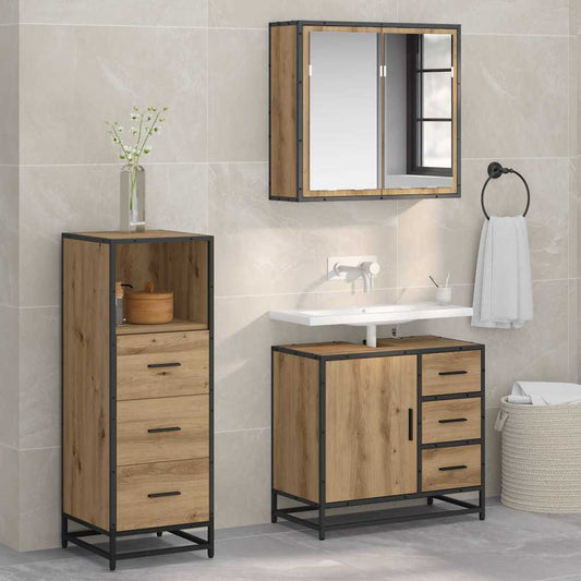 Bathroom Furniture Set 3 pcs Artisan oak 35 x 37.5 x 100 cm