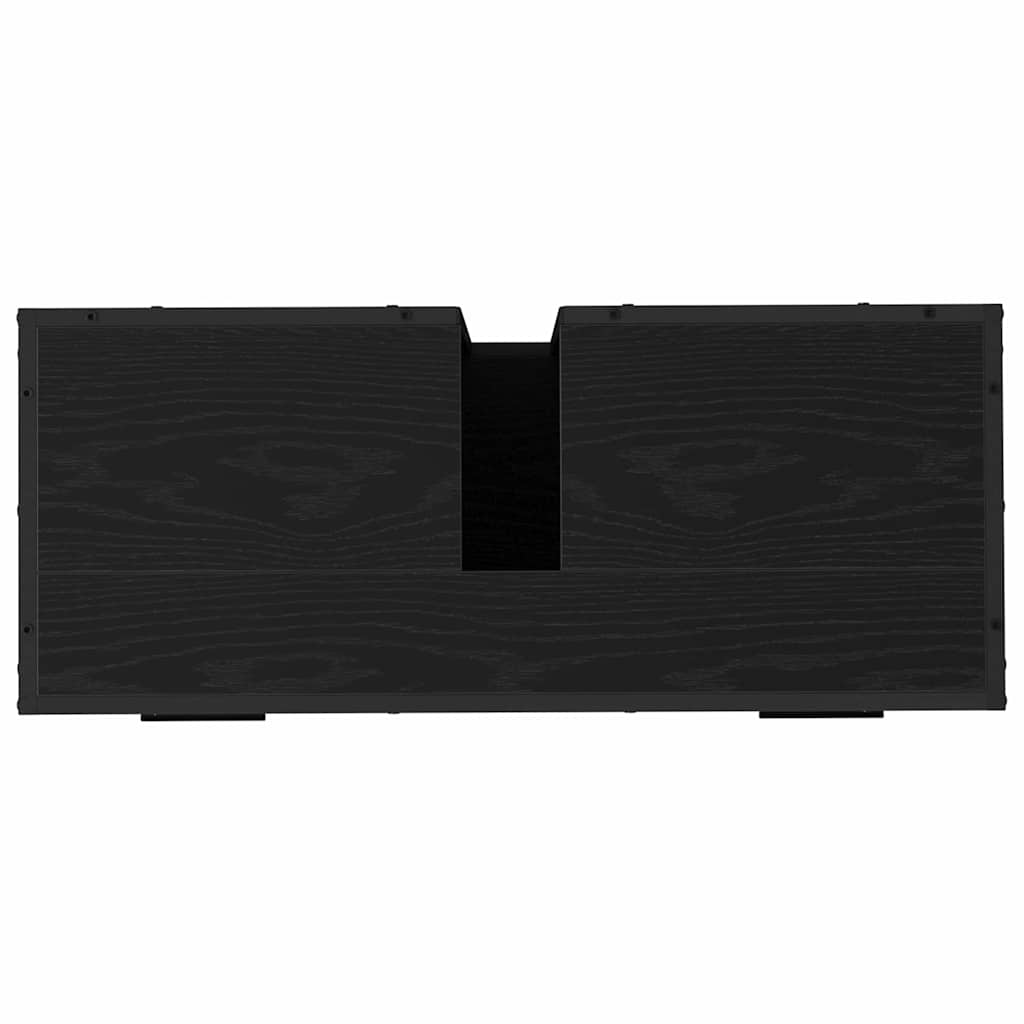 Bathroom Furniture Set 2 pcs Black oak 80 x 33 x 60 cm