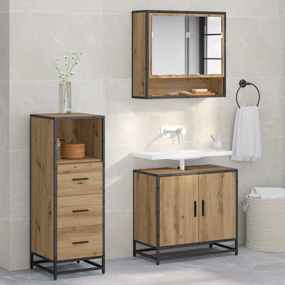 Bathroom Furniture Set 3 pcs Artisan oak Engineered wood
