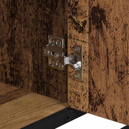 Bathroom Furniture Set with Door 2 pcs Old wood Engineered wood