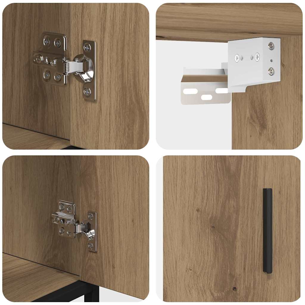 Bathroom Furniture Set 3 pcs Artisan Oak Engineered Wood