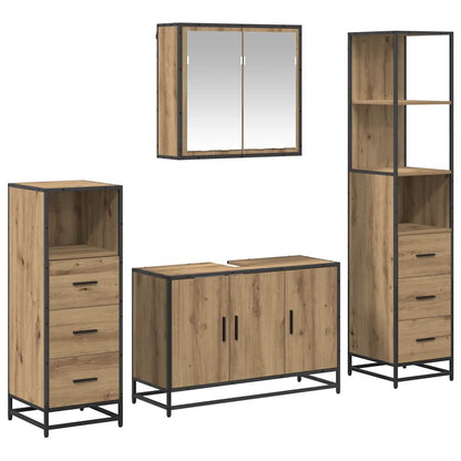 Bathroom Furniture Set 4 pcs Artisan oak Engineered wood