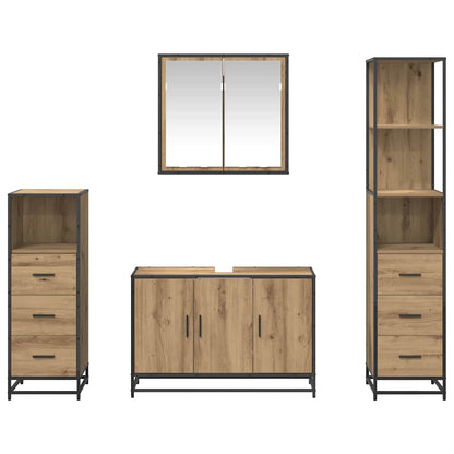 Bathroom Furniture Set 4 pcs Artisan oak Engineered wood