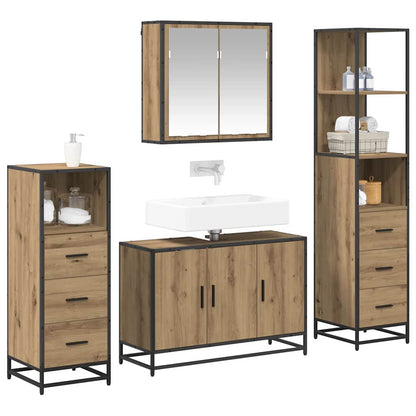 Bathroom Furniture Set 4 pcs Artisan oak Engineered wood