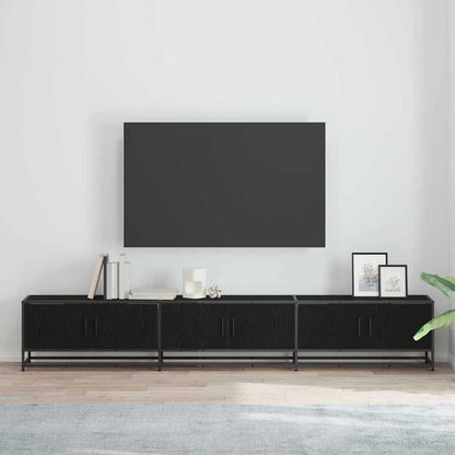 TV Cabinet Black oak 240 x 35 x 41 cm Engineered wood