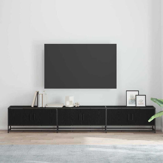 TV Cabinet Black oak 240 x 35 x 41 cm Engineered wood