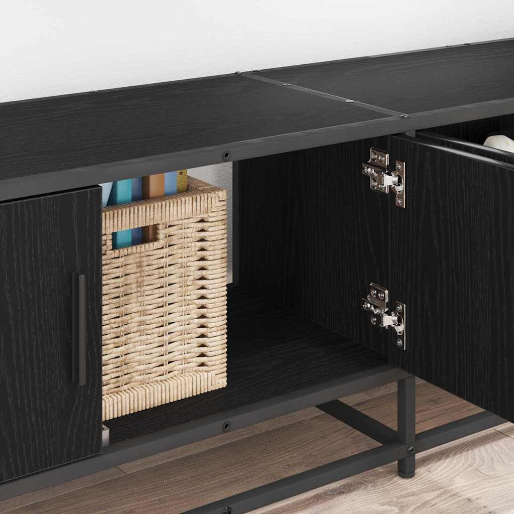 TV Cabinet Black oak 240 x 35 x 41 cm Engineered wood