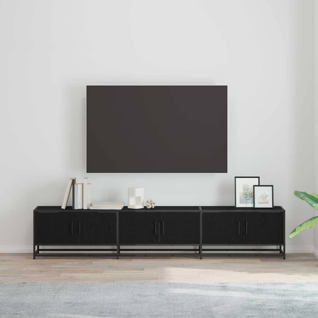 TV Cabinet Black oak 210 x 35 x 41 cm Engineered wood