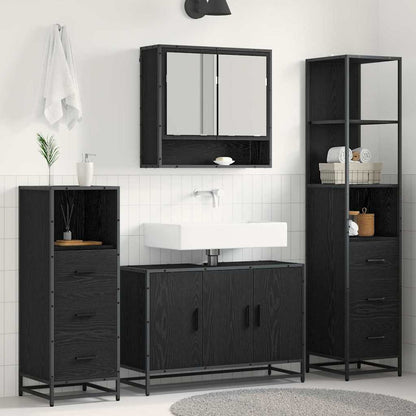 Bathroom Furniture Set 3 pcs Artisan Oak Engineered Wood