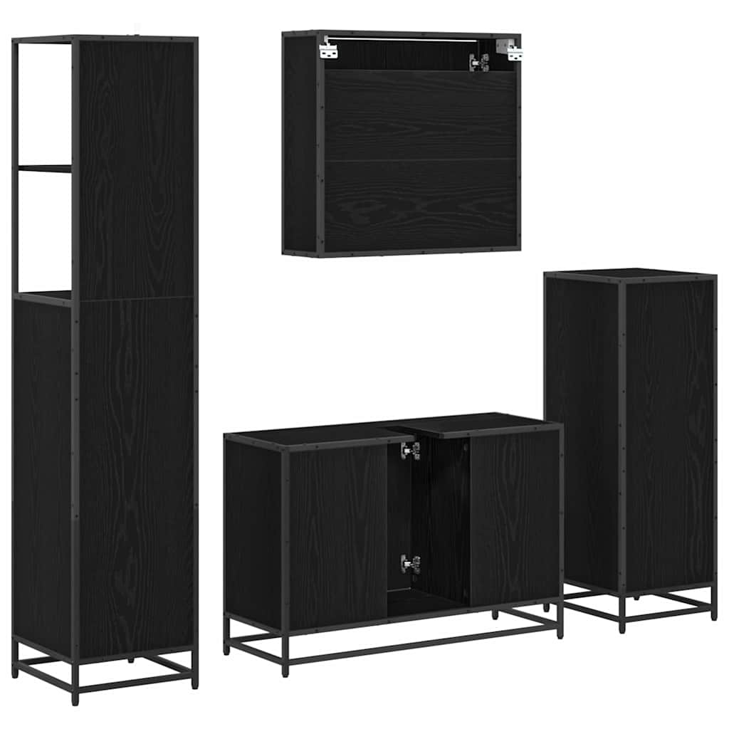 Bathroom Furniture Set 3 pcs Artisan Oak Engineered Wood