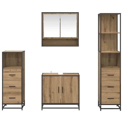 Bathroom Furniture Set 4 pcs Artisan oak Engineered wood
