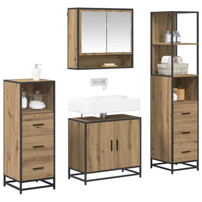 Bathroom Furniture Set 4 pcs Artisan oak Engineered wood