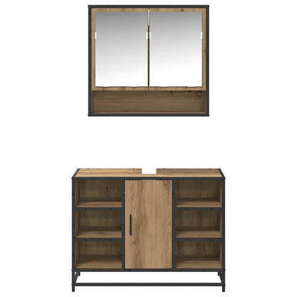 Bathroom Furniture Set 2 pcs Artisan Oak Engineered Wood