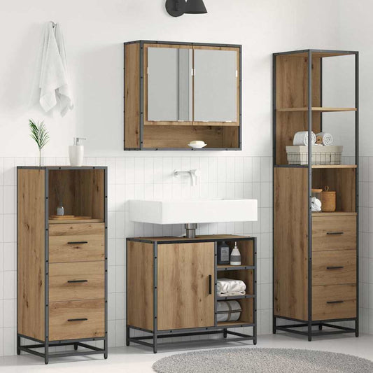 Bathroom Furniture Set 4 pcs Artisan oak Engineered wood