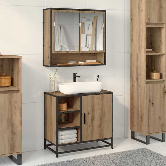 Bathroom Furniture Set 2 pcs Artisan Oak Engineered Wood